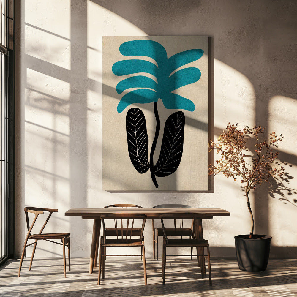 Blaue Blumenblume | Leinwand