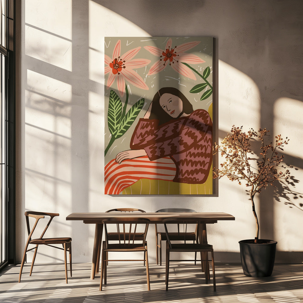 Sitzende Dame | Leinwand