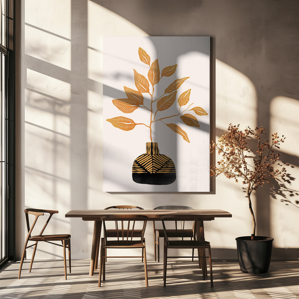 Tribal Vase von Catsanddotz 32 x 40 Zoll | Leinwand