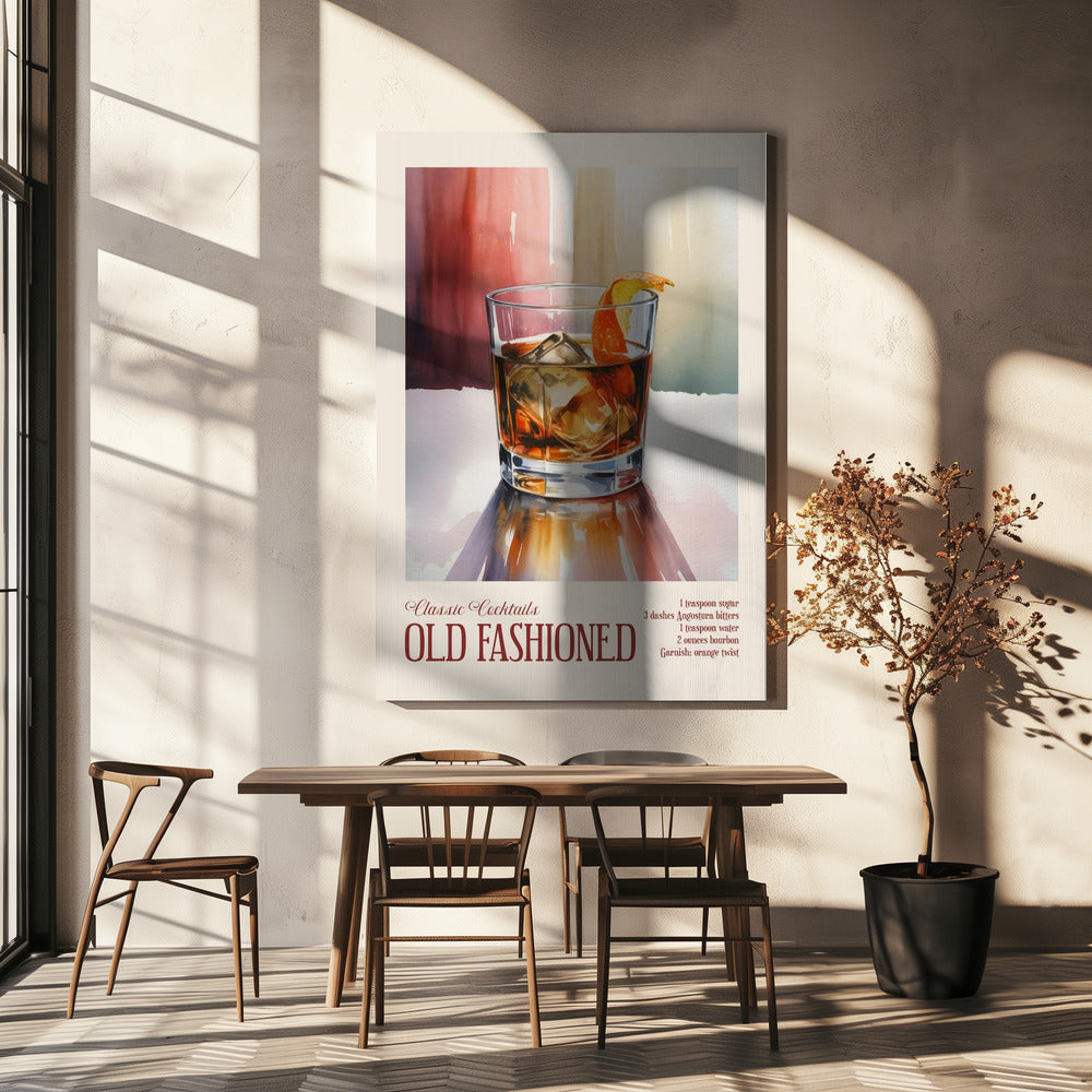 Klassische Cocktails - Old Fashioned | Leinwand
