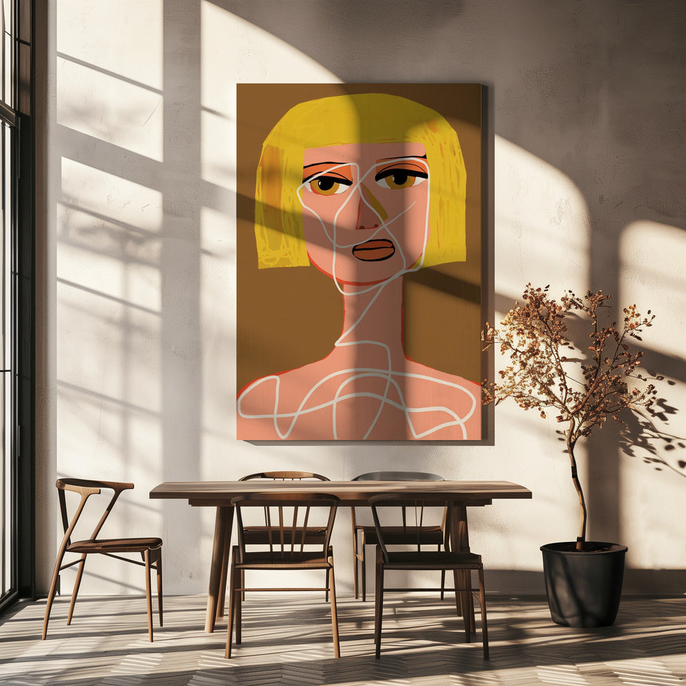 Gefesselte Frau Tangled | Leinwand