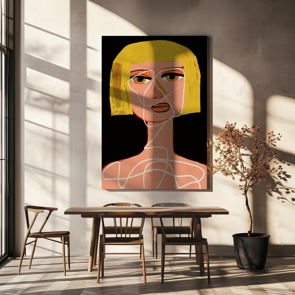 Gefesselte Frau Tangled | Leinwand