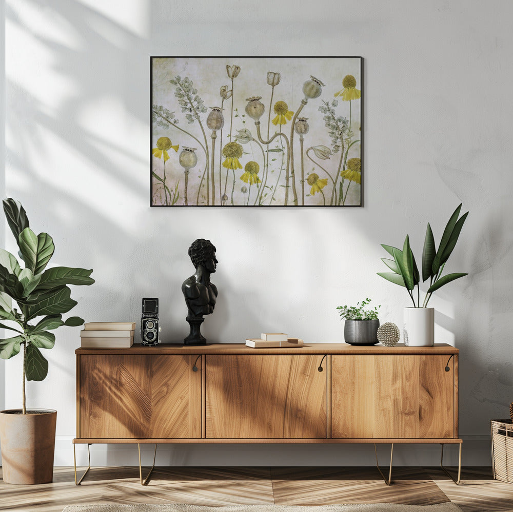 Mohn und Helenium | Poster