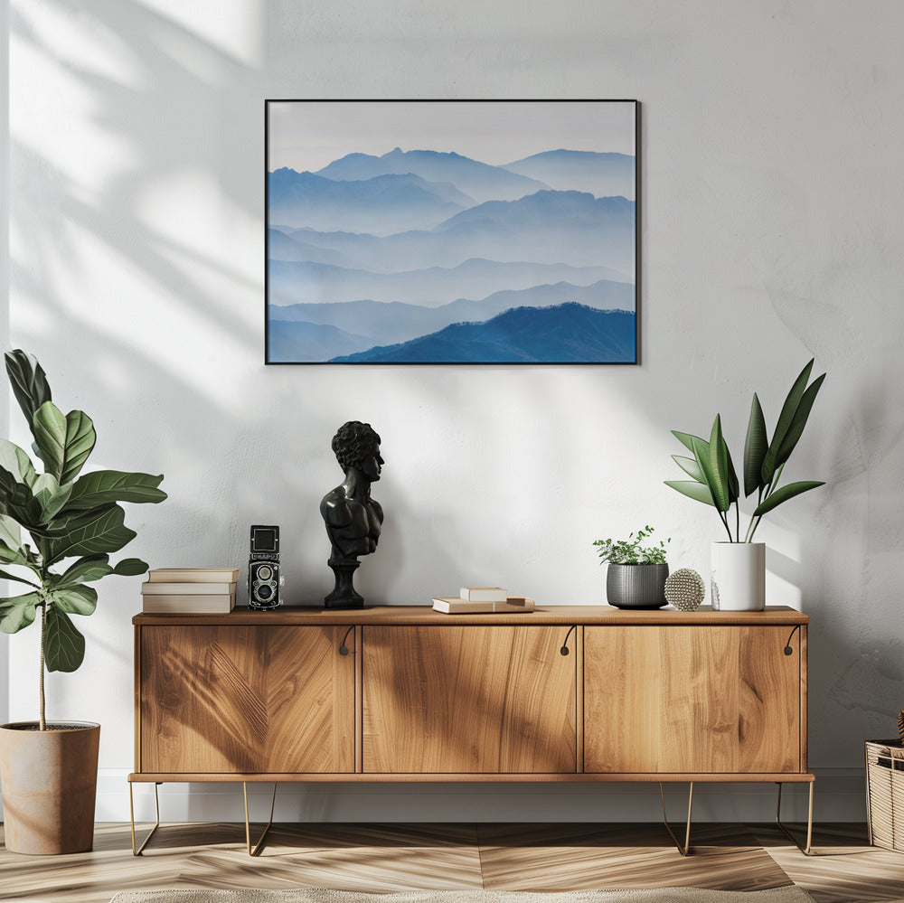 Nebelige Berge | Poster