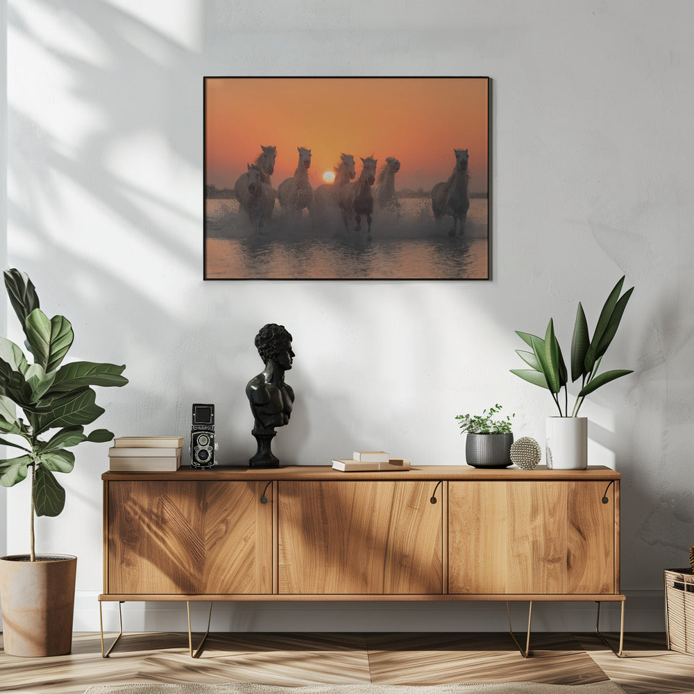 Sunset in Camargue | Poster