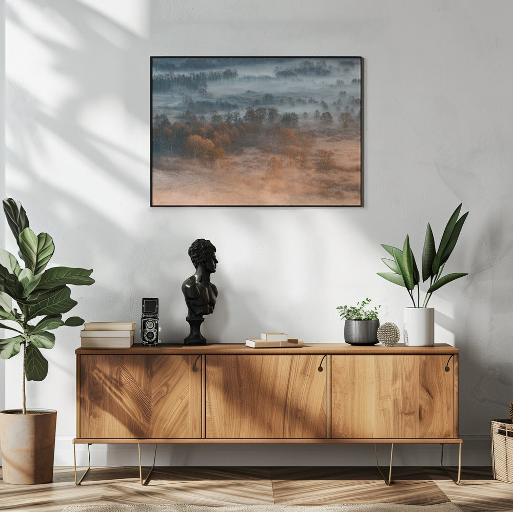 Autumnal misty dawn | Poster