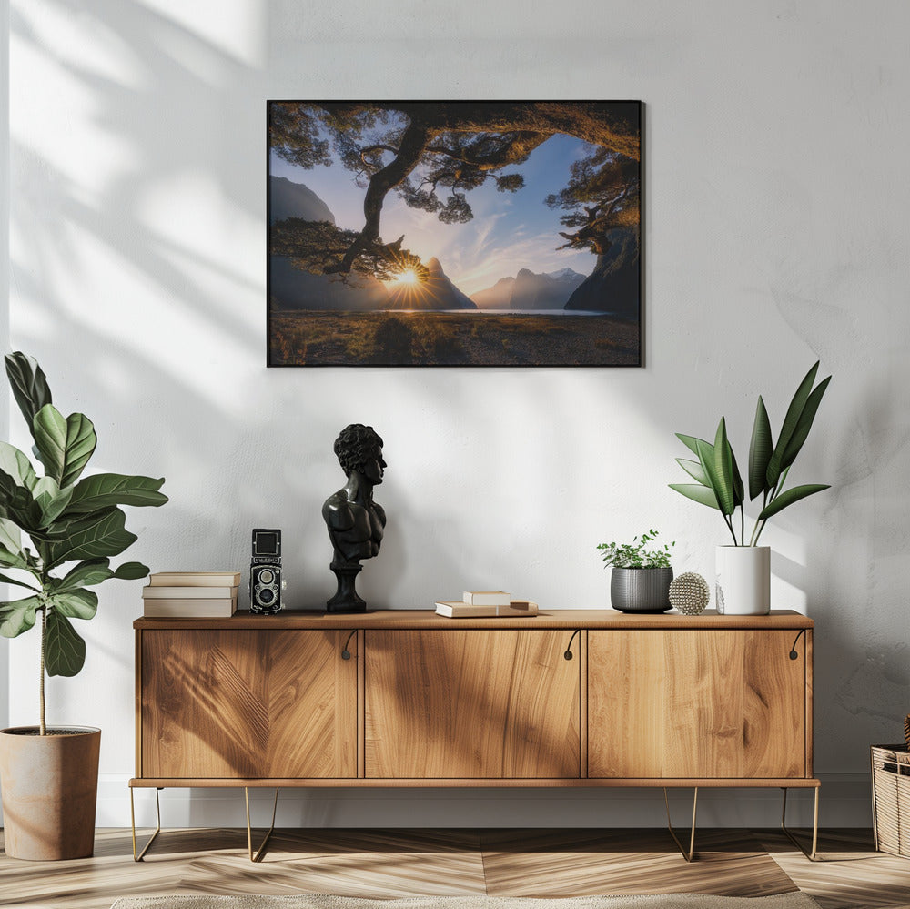 Sonniger Tag im Milford Sound | Poster