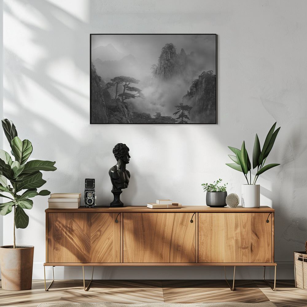 Huang Shan im Nebel | Poster