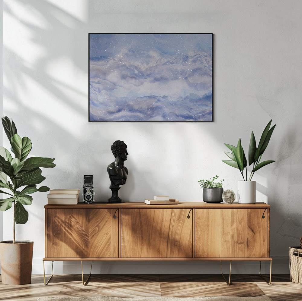 Berge unter einem Sternenhimmel | Poster