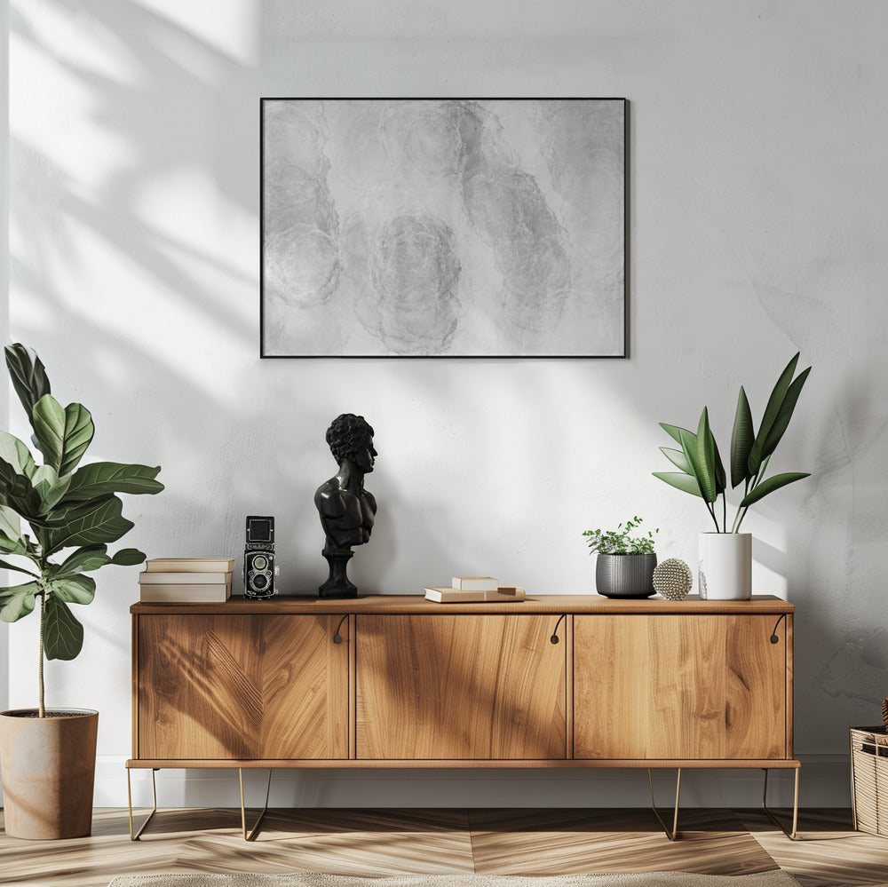 Monochrome Marmorstruktur | Poster
