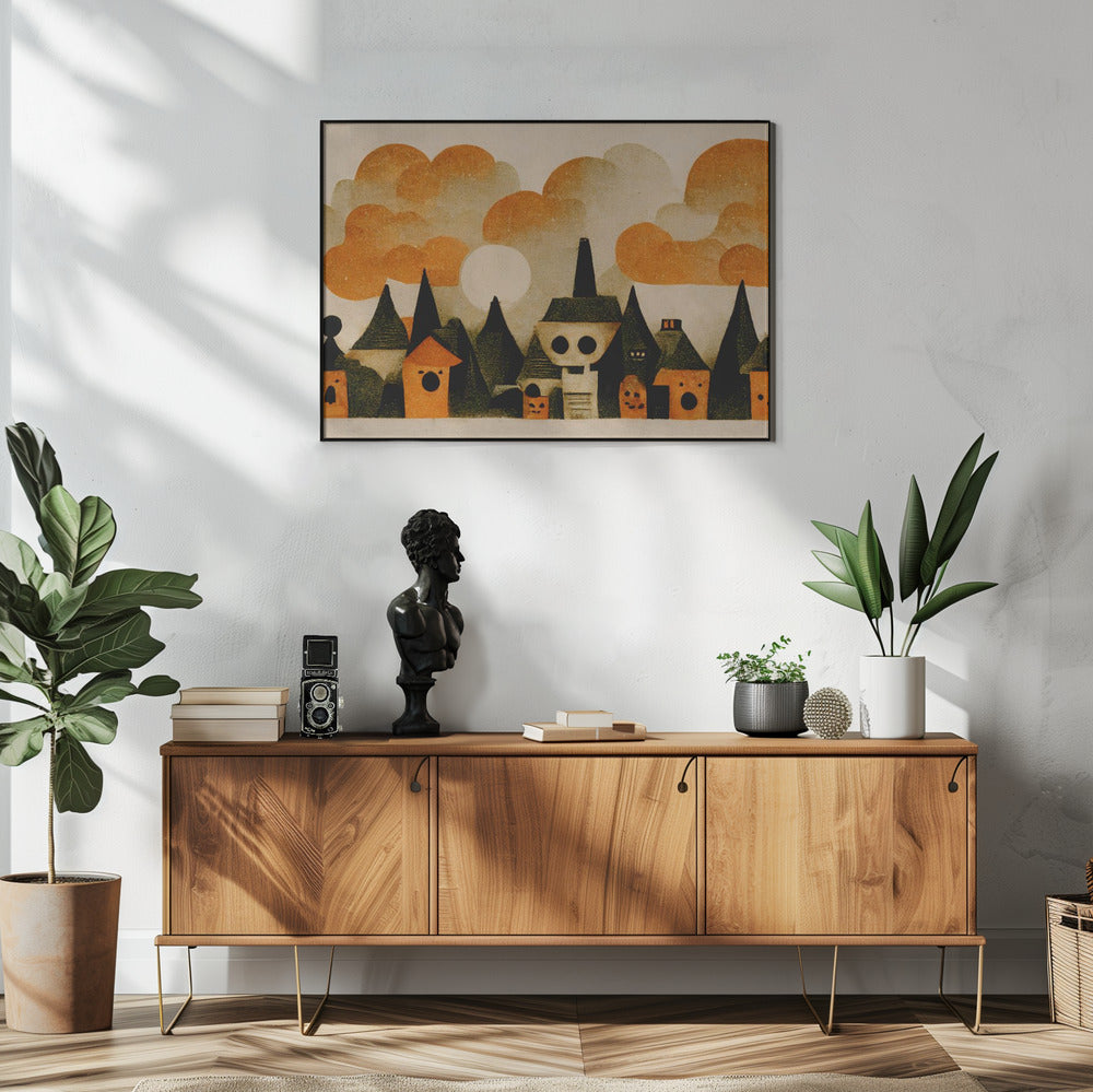 Spooky Village View | Poster
