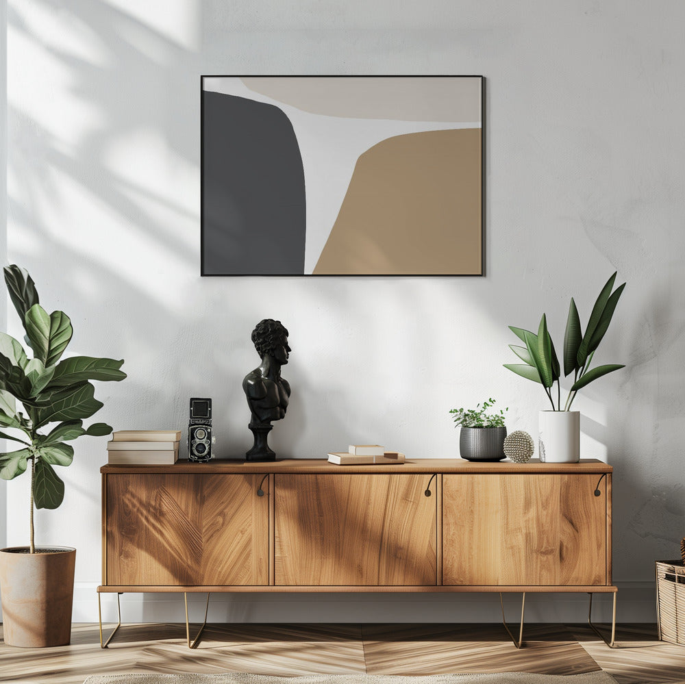 Geometrische Formen in neutralen Tönen | Poster