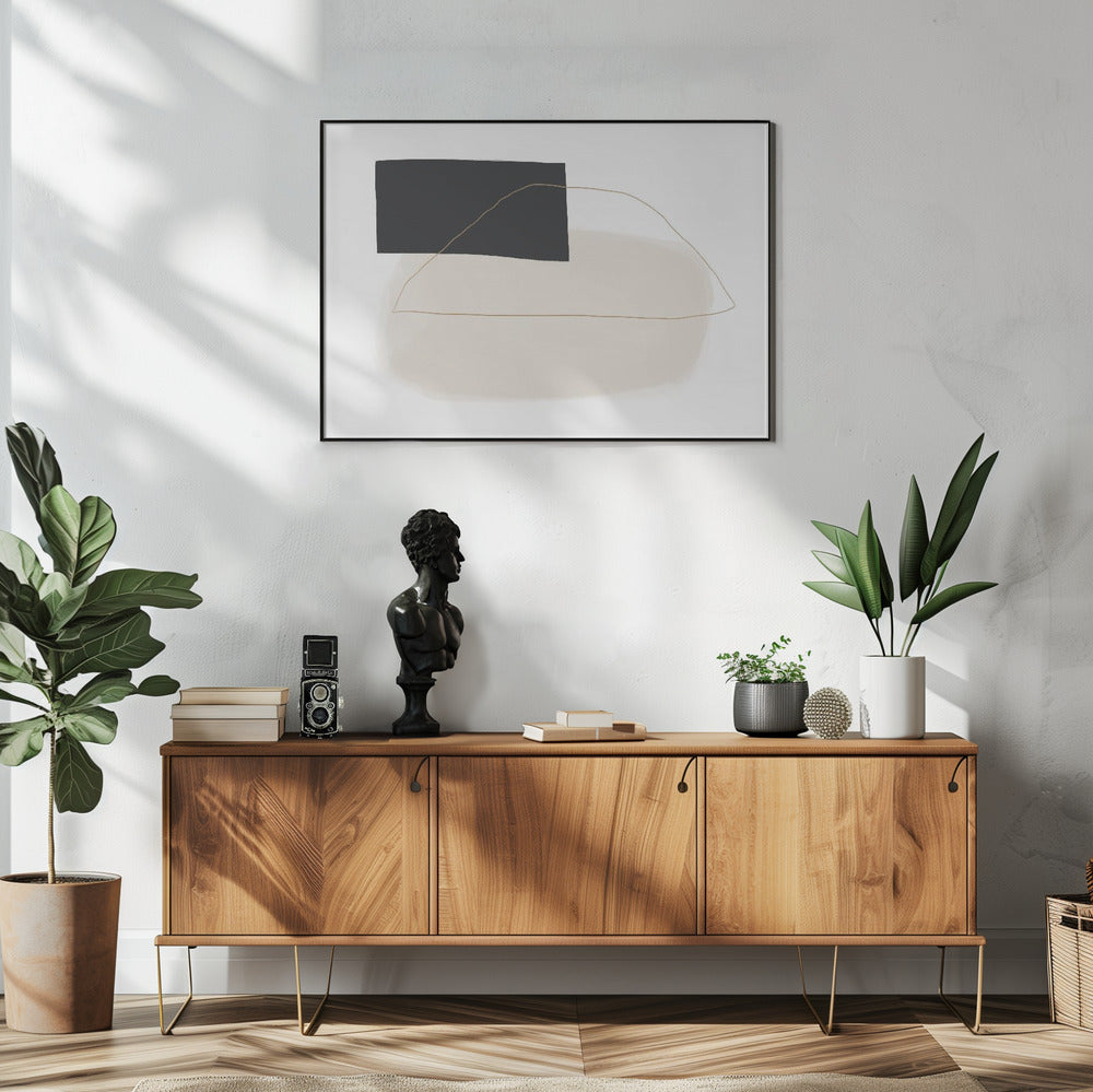 Geometrische Formen und gedämpfte Töne | Poster