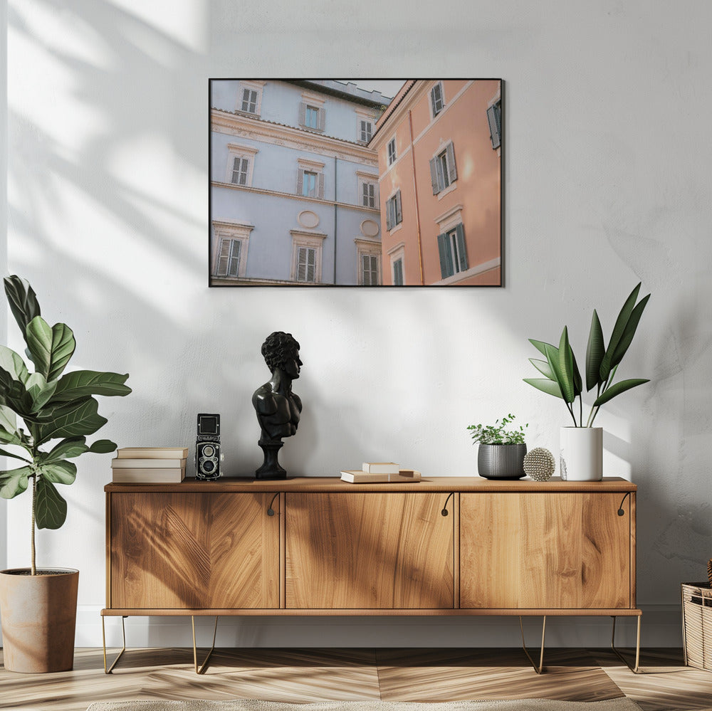 Trastevere in Lila und Rosa | Poster