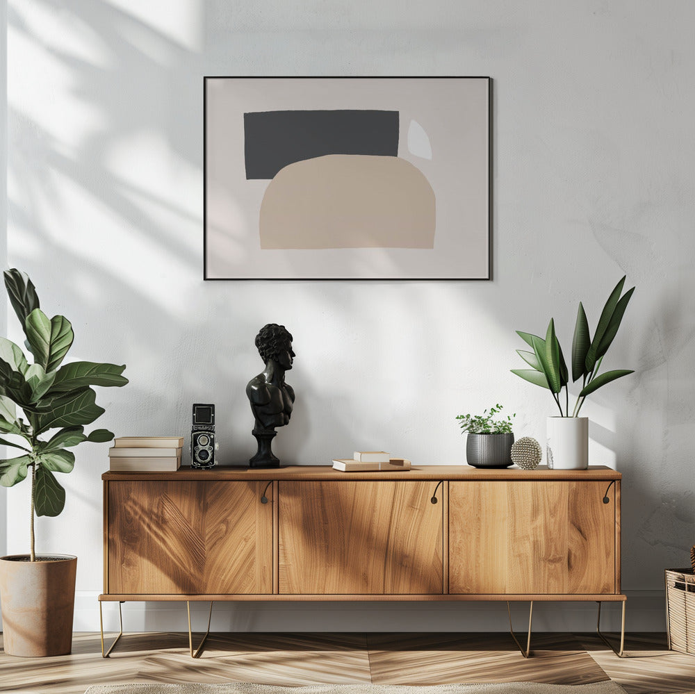Geometric Shapes In Neutral Tones | Poster