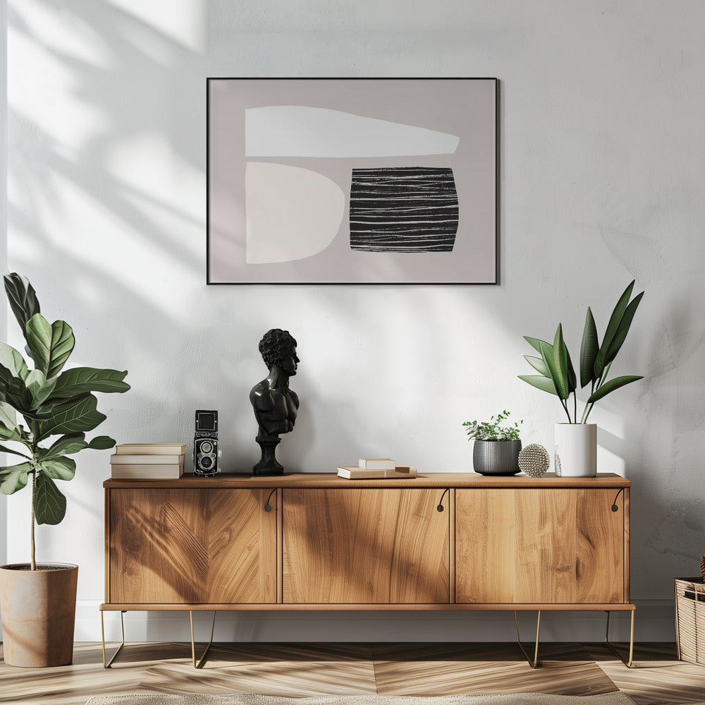 Geometric Shapes In Neutral Tones | Poster