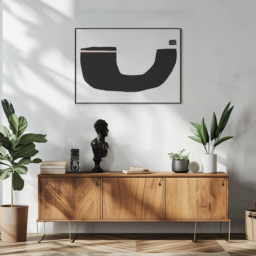 Schwarze geometrische Formen | Poster
