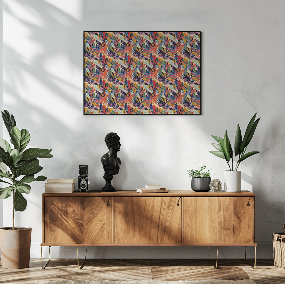 Lebendiger Dschungel-Wandteppich | Poster