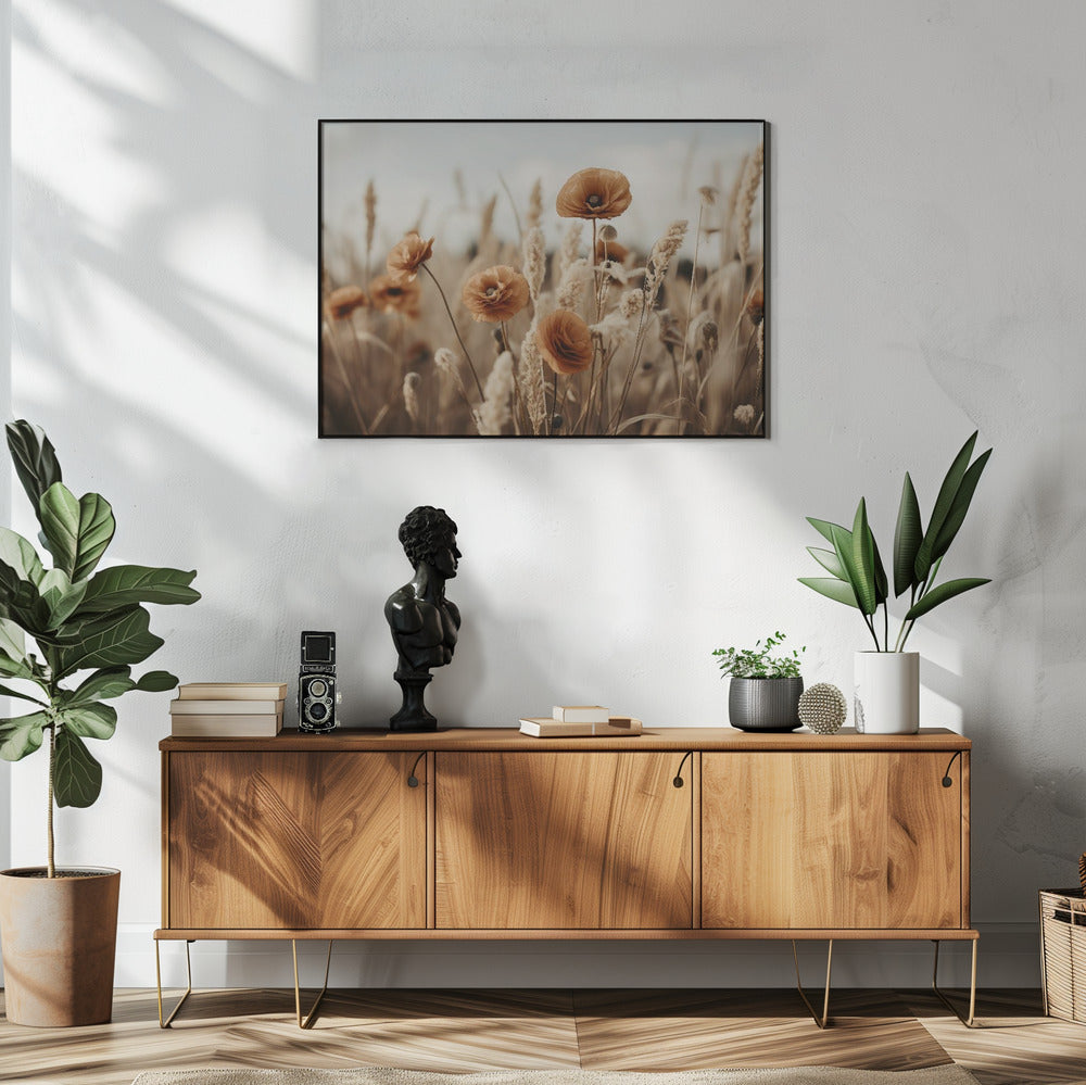 Poppies in Breeze | Poster