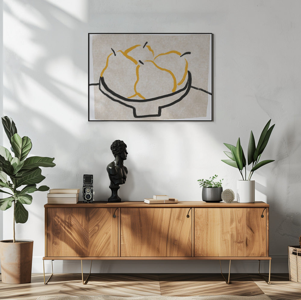 Strichzeichnung Birne | Poster