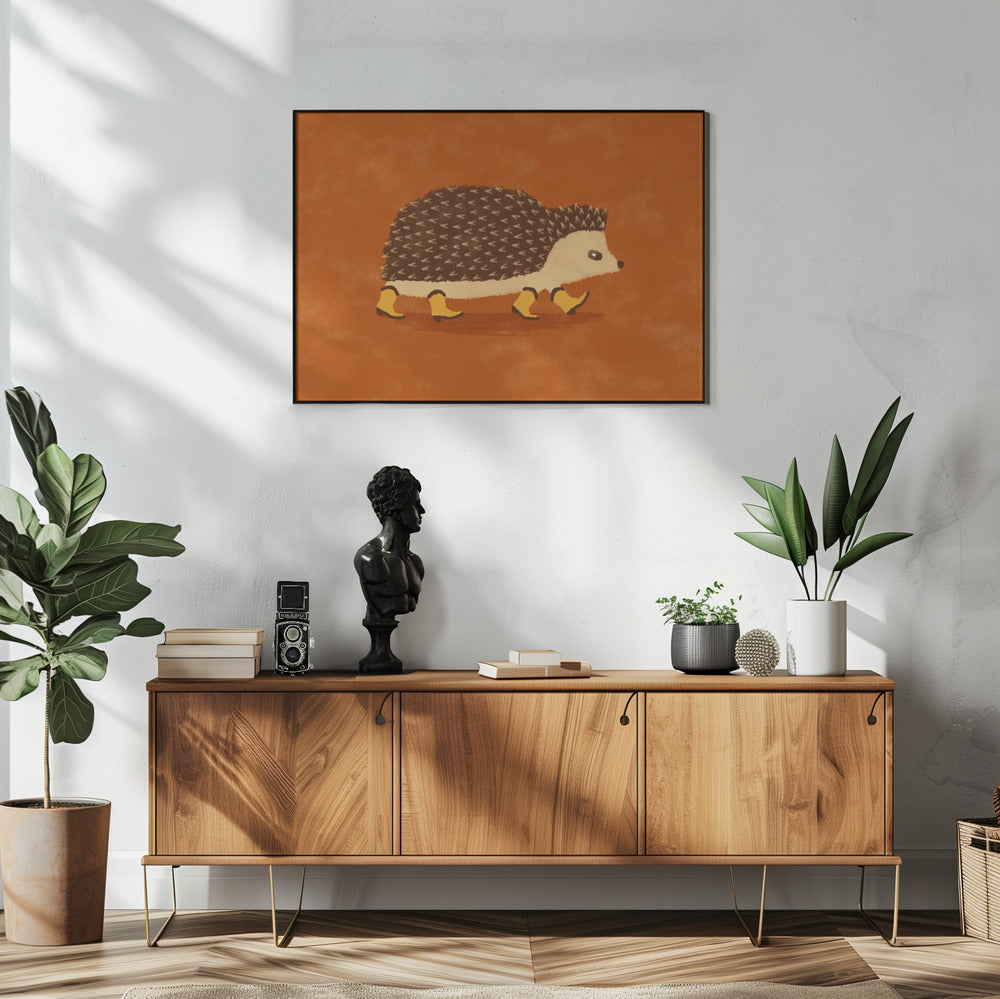 Sonny the Hedgehog Running In Cowboy Boots | Poster