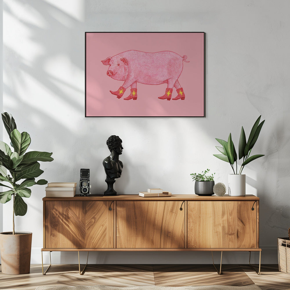 Marjorie, das Cowgirl-Schwein | Poster