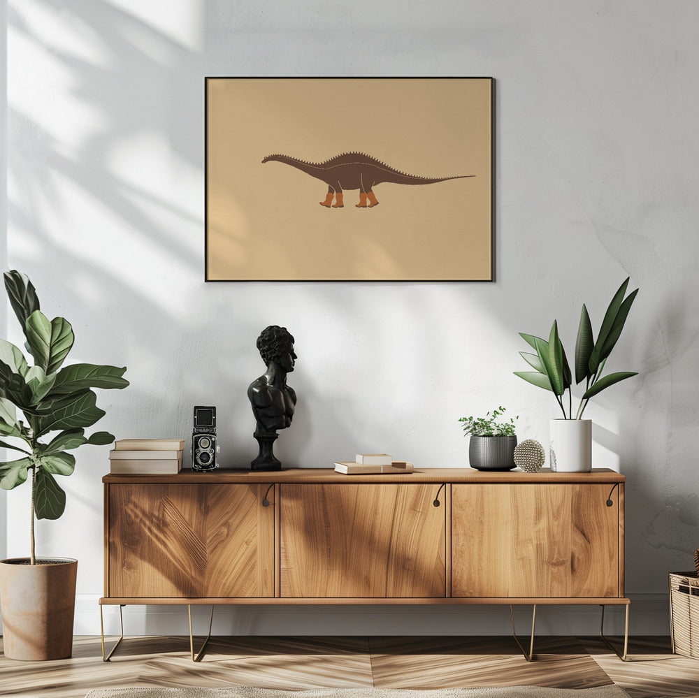 Rebbachisaurus Reba, die Cowgirl-Dinosaurier-Textur | Poster