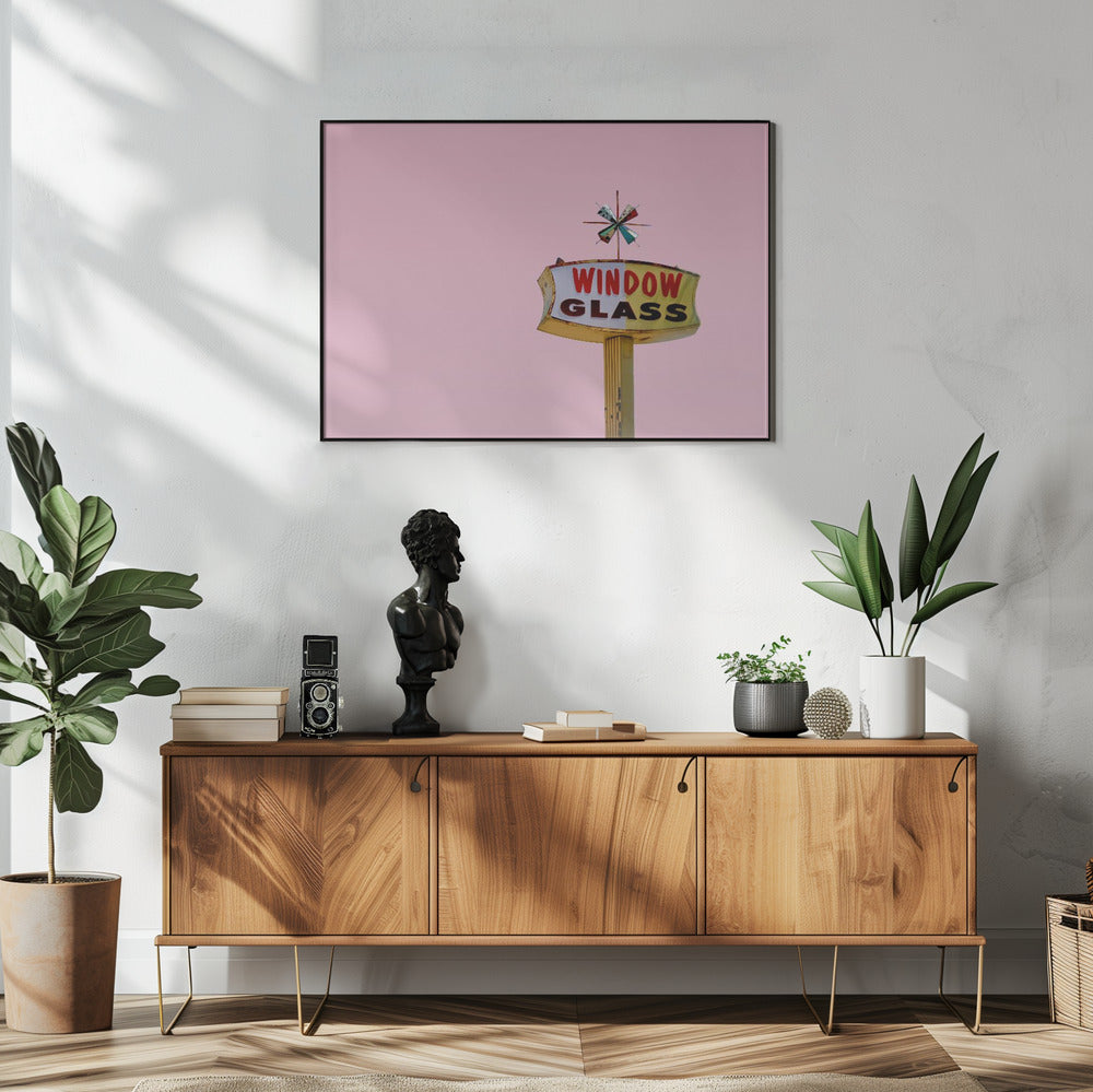 Atomic Pink Starburst Vintage Schild | Poster