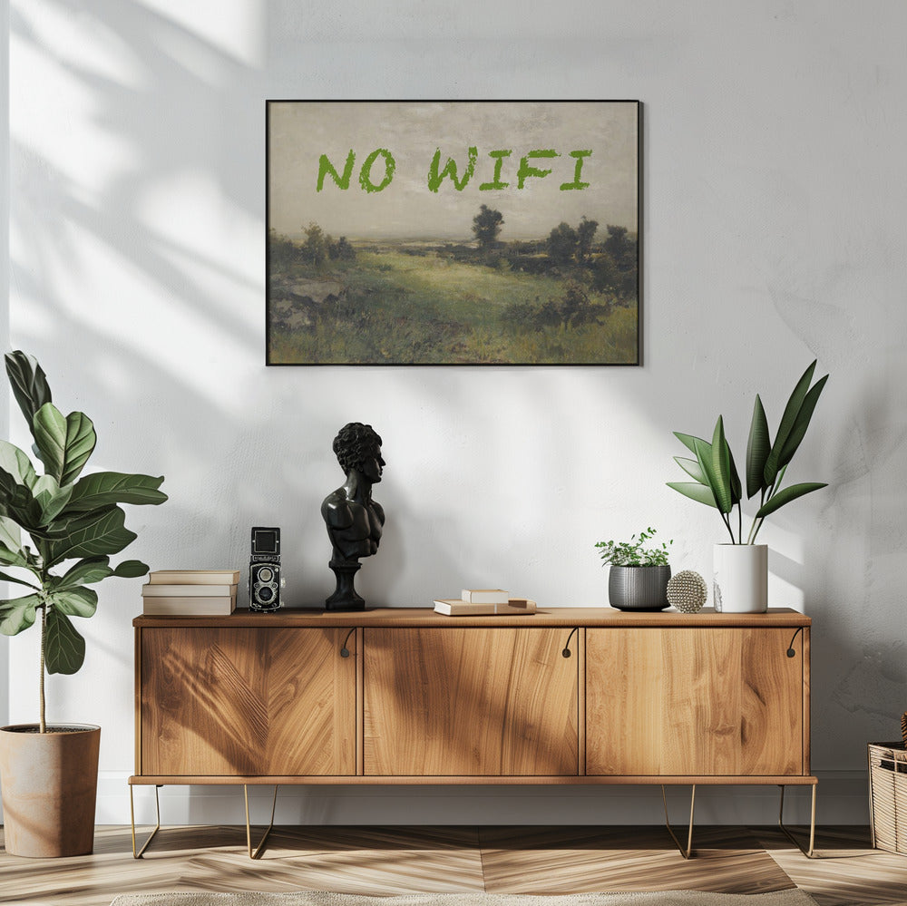 Kein WLAN / Ölgemälde Landschaft | Poster