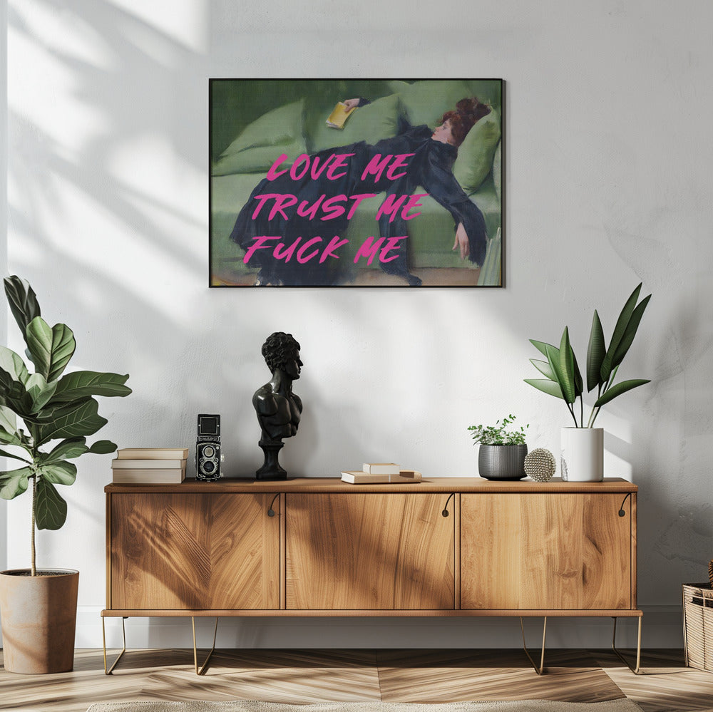 Liebe mich, vertrau mir, fick mich / Pinke Version | Poster
