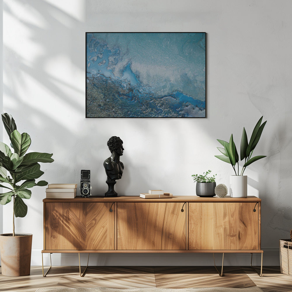 Sanftes Blau - Cyanfarbenes Wasser | Poster