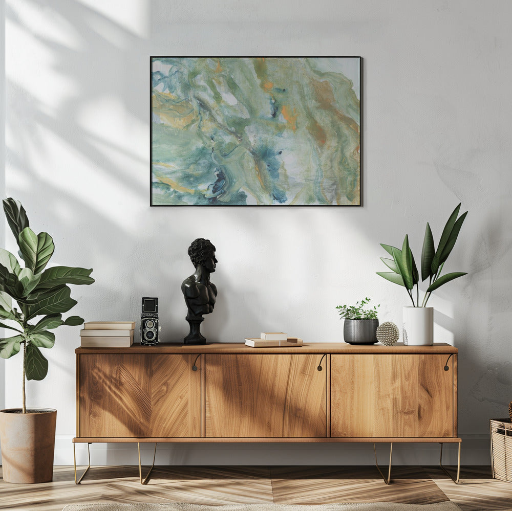 Blaue abstrakte Formen | Poster