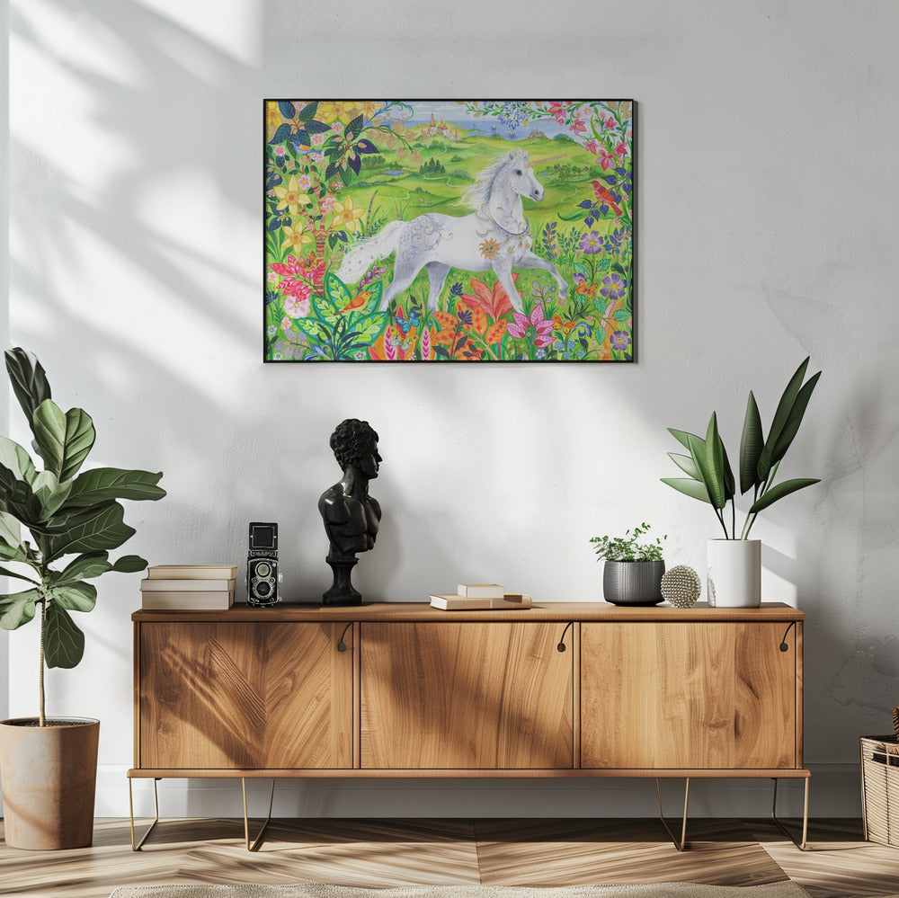 Majestätisches weißes Pferd | Poster