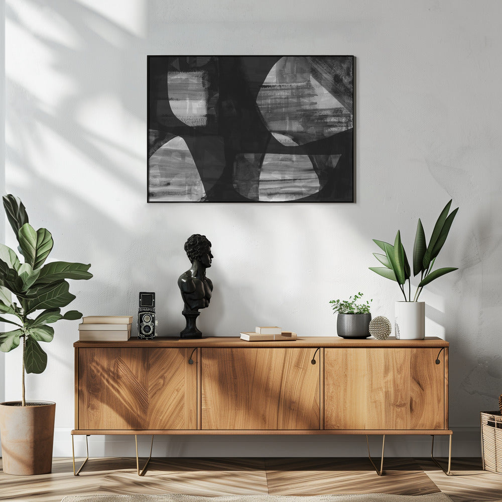 Abstrakte schwarze Nachtformen 4 | Poster