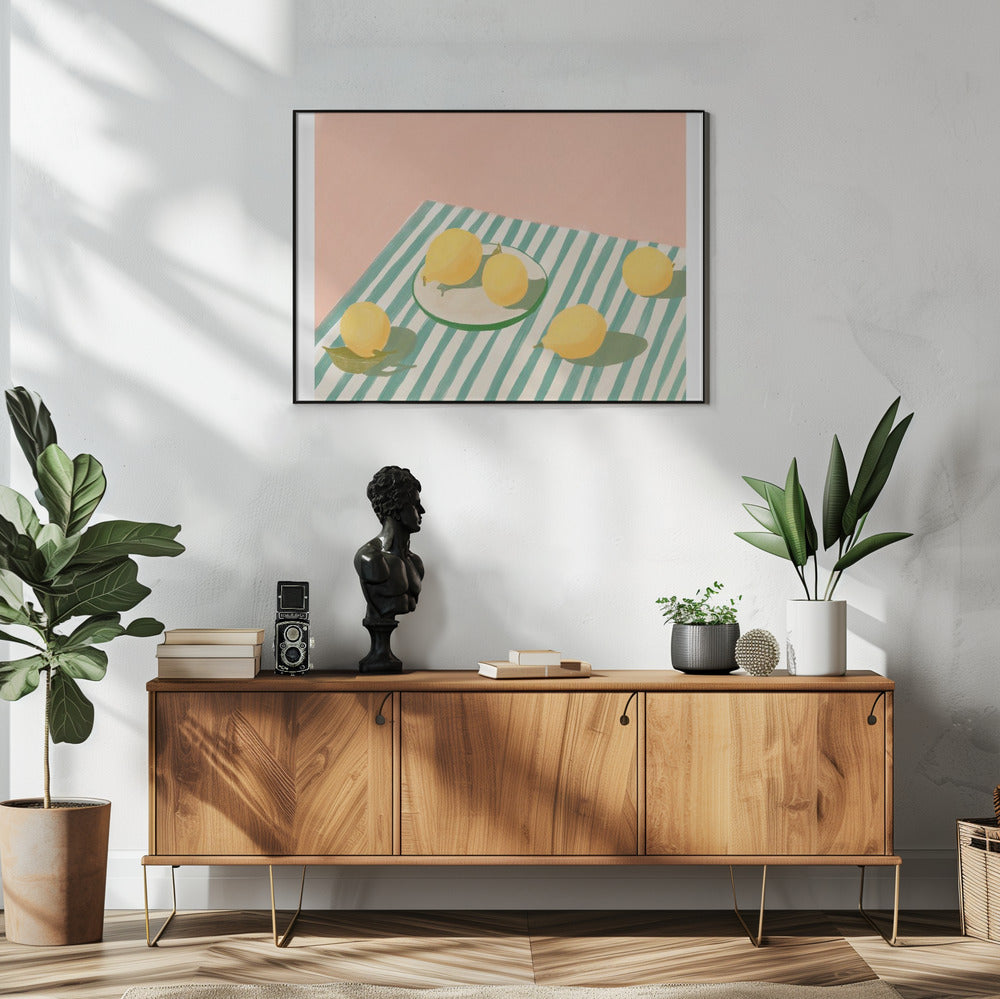 Lemons and stripes | Poster
