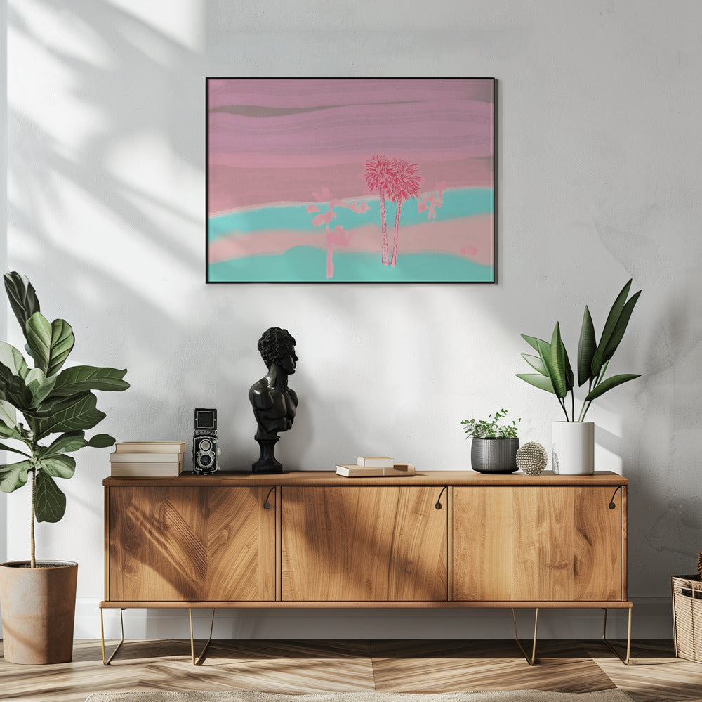 Sonnenuntergang am Strand in Sizilien | Poster