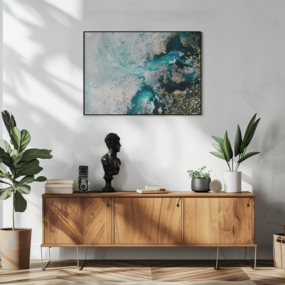 Abstrakter Küsten-Meerblick | Poster