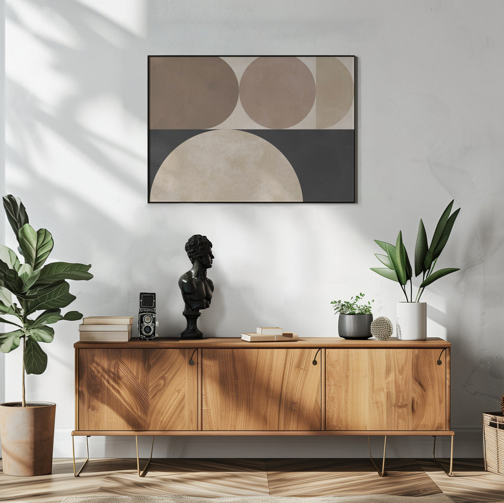 Braune Geometrie 5 | Poster