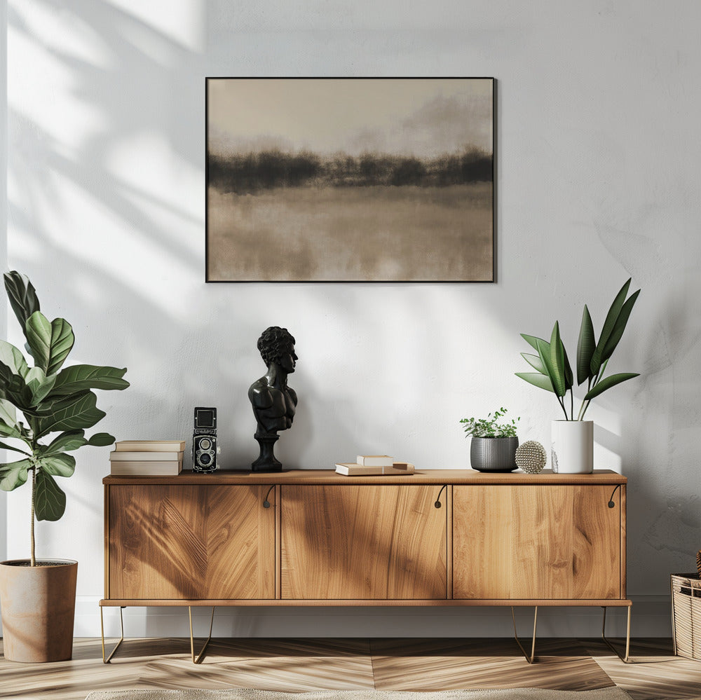 Abstrakte Landschaft in Erdtönen. | Poster