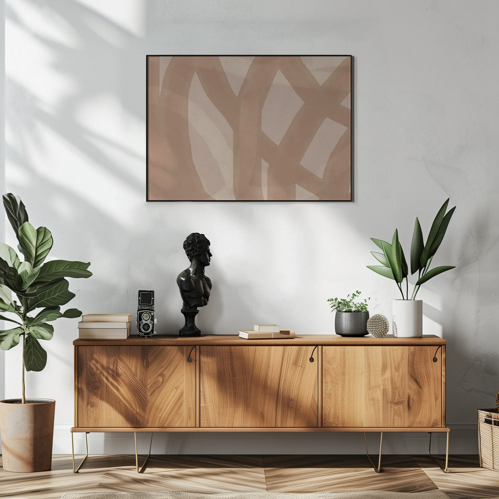 Neutral Abstract Watercolor In Nude and Pastel 9 | Poster
