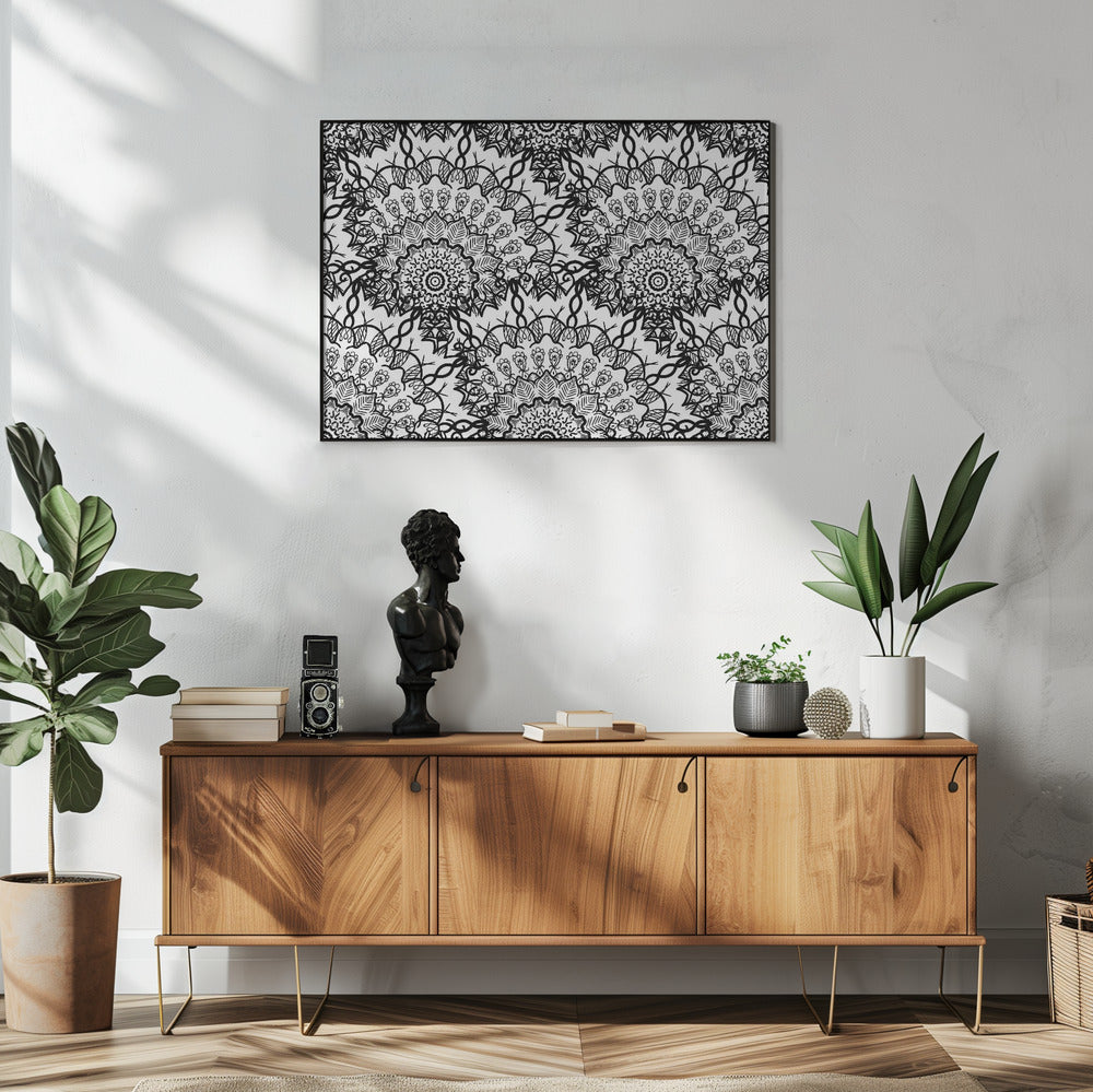 Abstrakte Mandala-Linienkunst | Poster