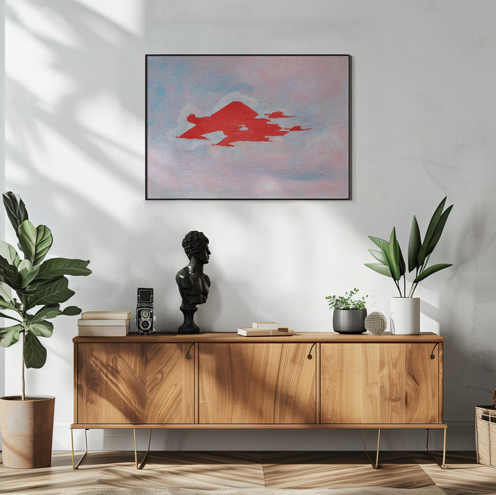 UAP Red, Cloudy Sky | Poster