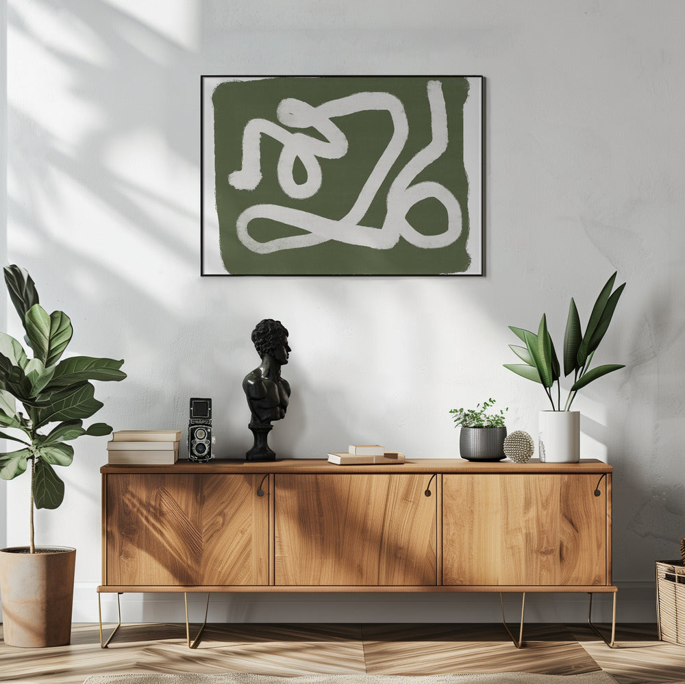 Grünes Abstrakt 4 | Poster