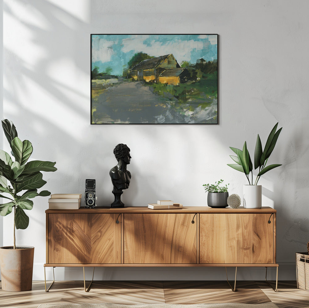 Scheunenlandschaft 1 | Poster