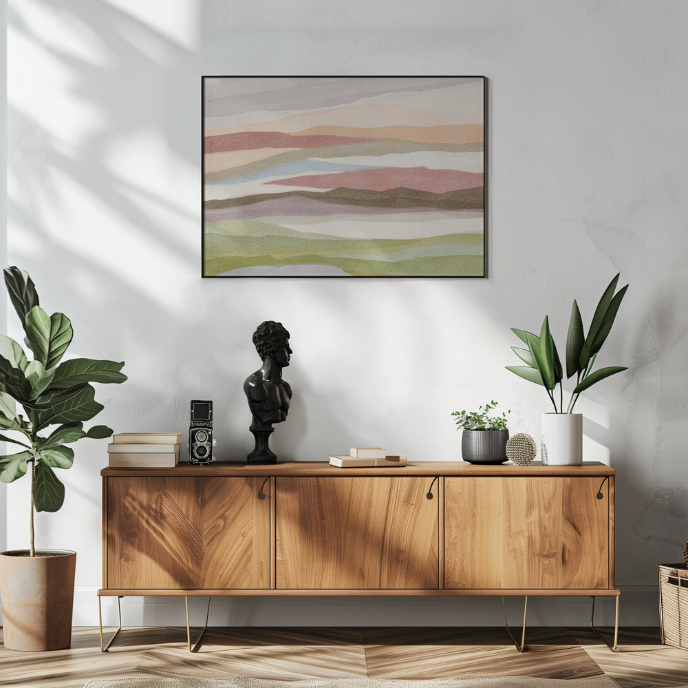 Abstrakte Aquarelllandschaft | Poster