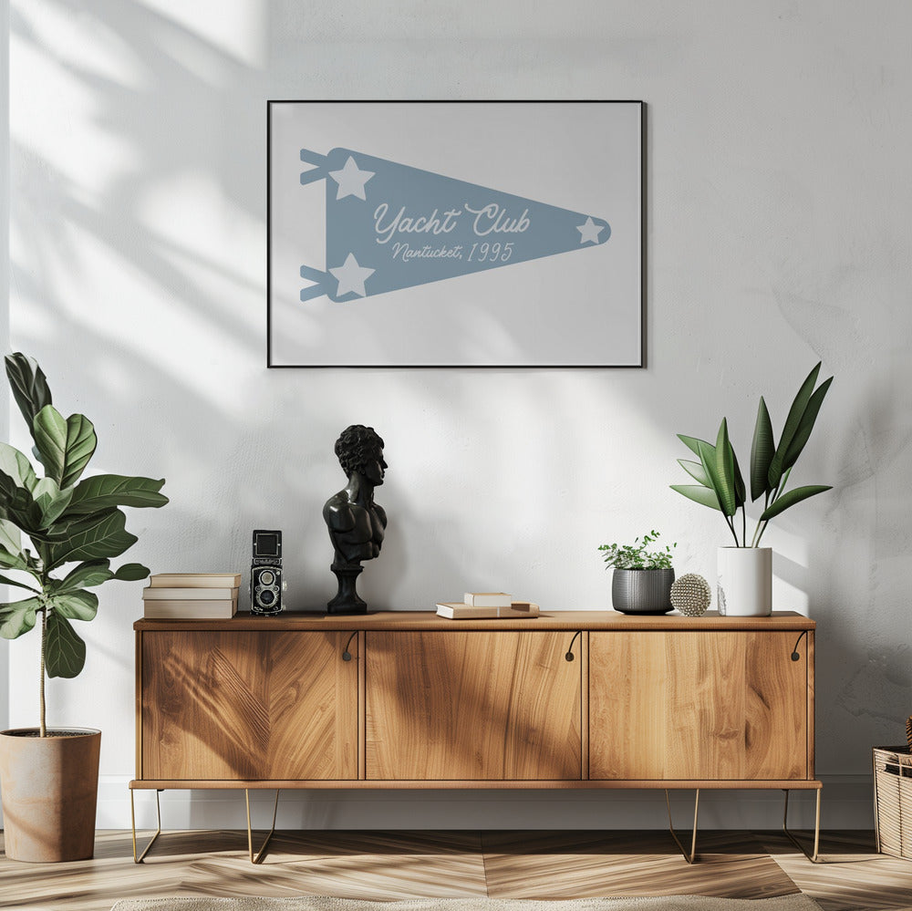 Blauer Wimpel des Yachtclubs | Poster
