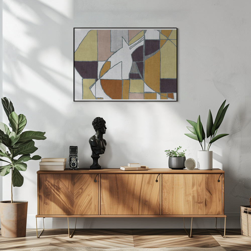 Abstrakte geometrische Formen in warmen Tönen | Poster