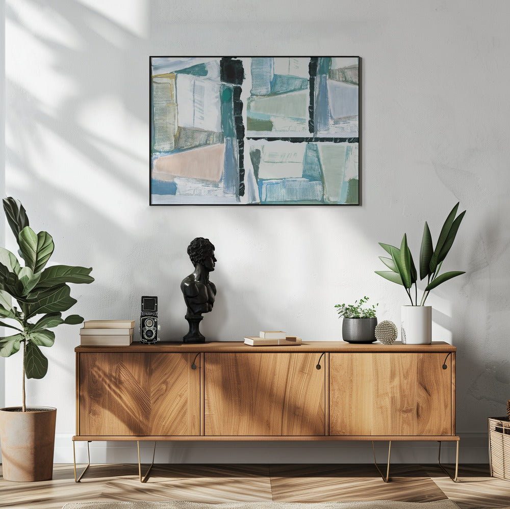 Konstruierte Abstraktion Blau | Poster