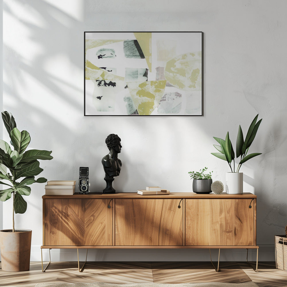 Zitronengraue Geometrie | Poster