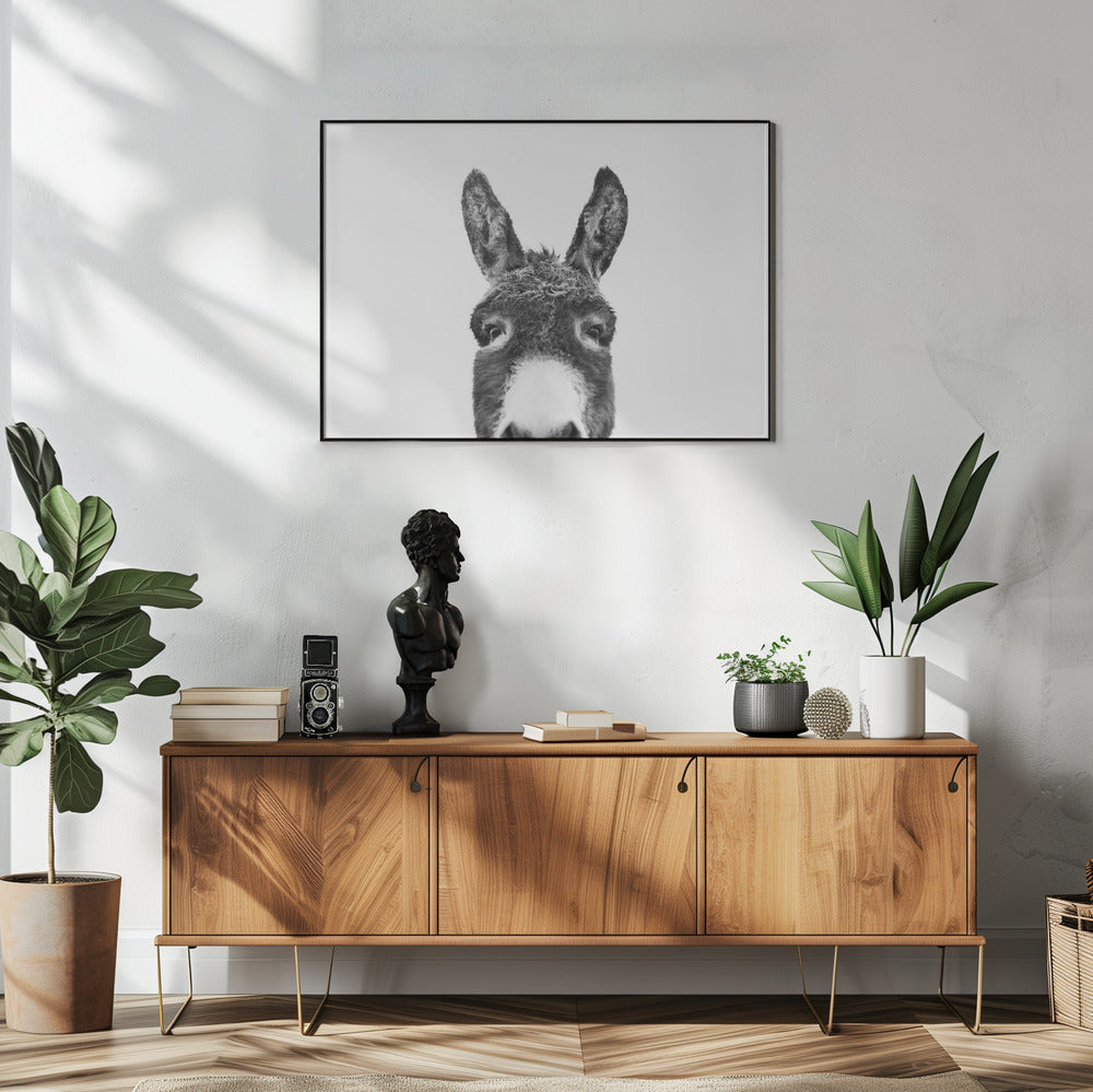 Guckender Esel SW | Poster